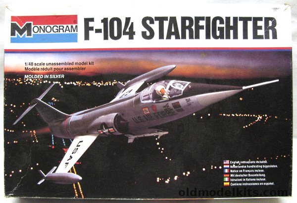 Monogram 1/48 F-104G / ACF-104 Starfighter - USAF / Luftwaffe / Canadian RCAF / Netherland Air Forces, 5409 plastic model kit